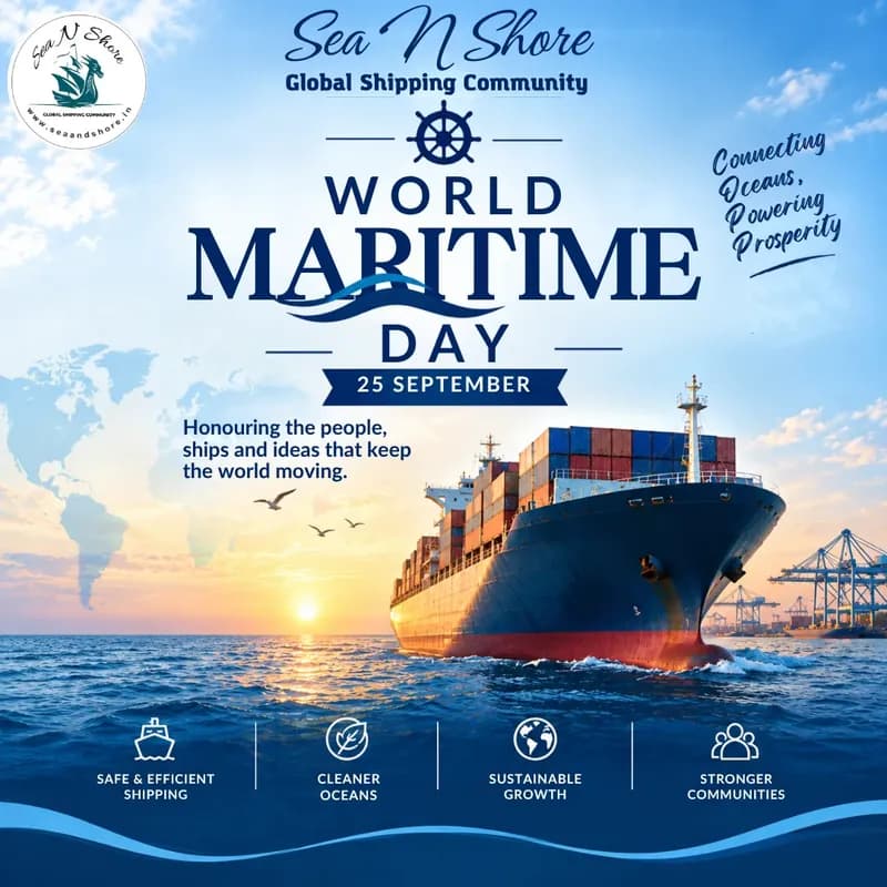 Sea N Shore World Maritime Day graphic, 25 September